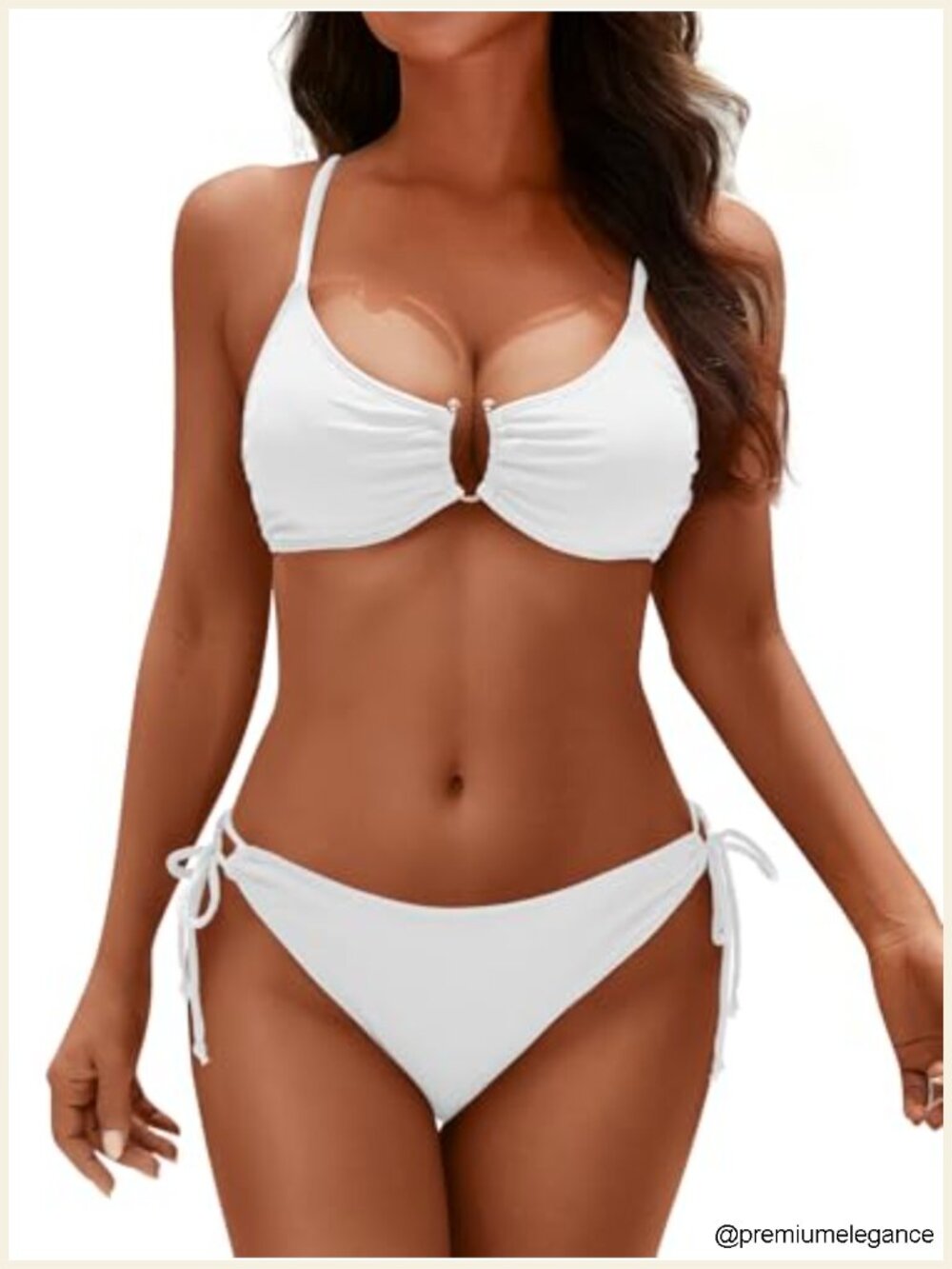 Women's Push Up Padded Bikini Two Piece Scoop Neck Swimsuit